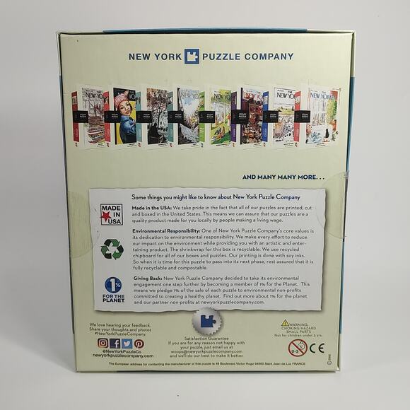 New Yorker Dog Puzzle Winter Snow Pups 1000 piece Jigsaw Game 19 in x 26 in 2010 - Picture 2 of 9